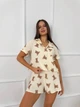 Муслінова піжама з ведмедиками L-XL Молочний - зображення 6