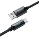 Кабель зарядки ACEFAST C19-04 USB-A to USB-C 3 A нейлон 1.2 м чорний - зображення 5
