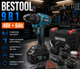 Аккумуляторный набор электроинструментов BESTOOL 9 в 1 48V 6Ah с дрелью гайковертом сабельной пилой лобзиком реноватором и другими насадками в кейсе - изображение 1