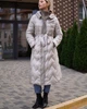 Жіночий однотонний пуховик casual з гусячим пухом і капюшоном Basic (молочний, M), 36031, 27720 - изображение 4
