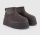Уги жіночі короткі на платформі UGG Classic Mini Dipper Gray 36 сірі - зображення 1