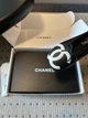 Жіночі балетки Chanel чорні з білим логотипом CC, натуральна шкіра розмір 39 - зображення 7