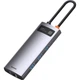 USB-хаб Baseus Metal Gleam Series 6-in-1 Multifunctional Type-C Hub Docking Station Space Gray (CAHUB-CW0G) [75252] - зображення 3