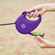 Повідець-рулетка для собак WAUDOG R-leash з контейнером для пакетів і світловідбивною стрічкою L до 40 кг 5 м фіолетовий (26299) - зображення 4