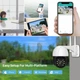Вулична IP Wi-Fi PTZ-D4 камера спостереження Відеоспостереження Купольна Поворотна IP66 біло-чорна - зображення 2