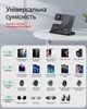 Беспроводная зарядная док станция для телефона самсунг часов наушников 3 в 1 универсальная магнитная докстанция зарядка для телефонов samsung galaxy watch buds QINETIQ Q10 23W черная с адаптером 18W - изображение 6