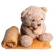 Игрушка-подушка Медведь с малышом и пледом 110x140 см бежевый 509-33P - изображение 3
