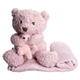 Игрушка-подушка Медведь с малышом и пледом 110х140 см розовый 509-33P - изображение 3