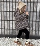 Куртка для дівчинки двостороння леопардова чорна на замку з капішоном єврозима 110 р. - изображение 4