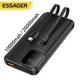 Повербанк Essager 10000 mAh, 22.5W, вбудовані кабелі USB-C і Lightning, чорний (ES-D023) - изображение 14