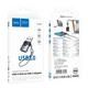 Перехідник Hoco UA46B USB Male to Type-C female USB3.0 Сірий - зображення 2