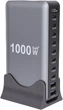 Сетевая зарядная станция ILEPO 1000W на 2 USB+8 Type-C мультизарядное устройство мощный блок питания Black (19340) - изображение 1