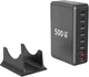 Сетевая зарядная станция ILEPO 500W на 2 USB+6 Type-C мультизарядное устройство мощный блок питания Black (19339) - изображение 3