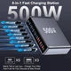 Сетевая зарядная станция ILEPO 500W на 2 USB+6 Type-C мультизарядное устройство мощный блок питания Black (19339) - изображение 4