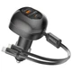 Автомобильное зарядное устройство Promate PowerDrive-RCI81, 81W, USB-C/Lightning кабель + USB-A/USB-C порти Black (powerdrive-rci81) - изображение 1