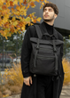 Повседневный черный рюкзак Sambag Zard Rolltop из полиэстера с отделением для ноутбука 17" - изображение 4