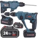 Аккумуляторный перфоратор Boxer SR 149 24 В 3 Ah SDS Plus с двумя аккумуляторами бесщеточным двигателем тремя режимами работы для сверления бетона металла и дерева - изображение 6