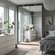 PAX/AULI Шафа з розсувними дверима, білий дуб/дзеркало, 150x44x236 см IKEA - зображення 4