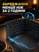 Складная беспроводная клавиатура Bluetooth для мобильности с длительным временем работы до 30 часов и компактным дизайном черного цвета - изображение 5