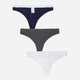Набор трусиков танга женских хлопковых U.S. Polo Assn 3PKT1125-0000A L 3 шт Classic Navy (198381081340) - изображение 1