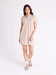 Платье-футболка короткое летнее женское U.S.Polo Assn 216433-ZH00A(SOURDOUGH HEATHER) XS Кремовое (786662486610) - изображение 3