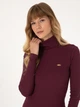 Гольф-водолазка жіноча U.S.Polo Assn G082SZ082-000-2296800 (Plum) XS Бордова (8683859341658) - зображення 5