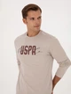 Світшот чоловічий U.S. Polo Assn G081SZ082-000-2331724(Taş) XL Бежевий з принтом (8683859419685) - зображення 5