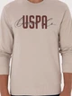 Світшот чоловічий U.S. Polo Assn G081SZ082-000-2331724(Taş) XL Бежевий з принтом (8683859419685) - зображення 6