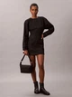 Сумка кросс-боди через плечо женская тканевая маленькая Calvin Klein 4F3353G(Black-Gray) Черная (196669718711) - изображение 2