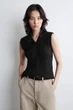 Блуза жіноча COS pleated v-neck top 1277290001 Eur 40 Чорний - изображение 2