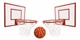 Комплект из двух игровых баскетбольных щитов BF 60x50 см с кольцом №7 белой сеткой и мячем 40124 - изображение 2