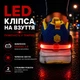 Светодиодная клипса на обувь с красной LED-подсветкой для бега и прогулок — питание CR2032, 90×60×33 мм - изображение 1