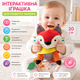М'яка інтерактивна іграшка-брязкальце для малюків Лисеня з прорізувачем і дзеркальцем 20 см помаранчевий (AN)34671 - зображення 1