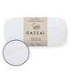 Пряжа Gazzal Giza (Газал Гиза) Белый №2450, 100% мерсеризованный хлопок, 50 г / 125 м, летняя пряжа, хлопок для вязания крючком и спицами - изображение 1
