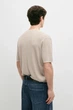 Футболка knit мужская с коротким рукавом Massimo Dutti XL бежевый - изображение 3