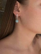Сережки з аквамарином 5201 - зображення 1