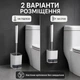 Силіконовий йоржик для унітаза з підставкою та настінним кріпленням без свердління, білий, 42 см - зображення 6