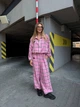 Костюм женский прогулочный в клетку розового цвета 39125 42/48 - изображение 3