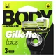Змінні картриджі для гоління (леза касети) Gillette Labs BODY Intimate 3 шт. для інтимних зон і тіла - зображення 2