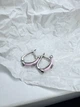Сережки Xuping в серебре с розовой керамикой - изображение 1
