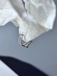 Сережки Xuping в серебре с розовой керамикой - изображение 3