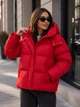 Куртка жіноча Lady Yep 30382 дута пуффер з капюшоном 44 червона - зображення 1