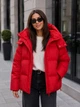 Куртка жіноча Lady Yep 30382 дута пуффер з капюшоном 44 червона - зображення 3