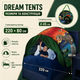Дитячий намет-тент Dream Tents Динозаври на ліжко 220x80 см з поліестеру для сну та ігор - зображення 2