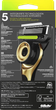 Станок для гоління (бритва) Gillette Labs Face Champion Gold (1 ручка + 3 картриджі з 5 лезами + настінне кріплення) - зображення 2