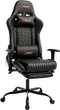 Fotel gamingowy Hedo 100095 z wysuwanym podnóżkiem Black (5907184130705) - obraz 1