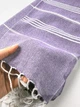 Турецький пляжний рушник Peshtemal Beach Pool Spa Purple 100х180 см пештемаль на пляж в бассейн хамам баню сауну фіолетовий - зображення 5