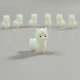 Набор мини-фигурок Лама 20 шт., белые фигурки из PLA пластика - изображение 2