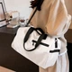 Сумка дорожная Lesko 728 White спортивная 20-35L с карманами снаружи регулируемым плечевым ремнем - изображение 2