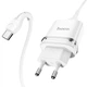 Мережевий зарядний пристрій HOCO N1 Ardent single port charger Type-C cable 12W White - зображення 2